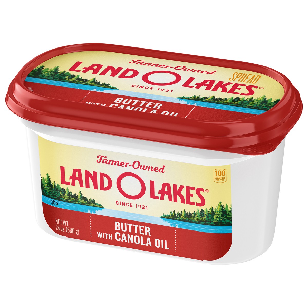slide 3 of 9, Land O'Lakes Butter With Canola Oil, 24 oz
