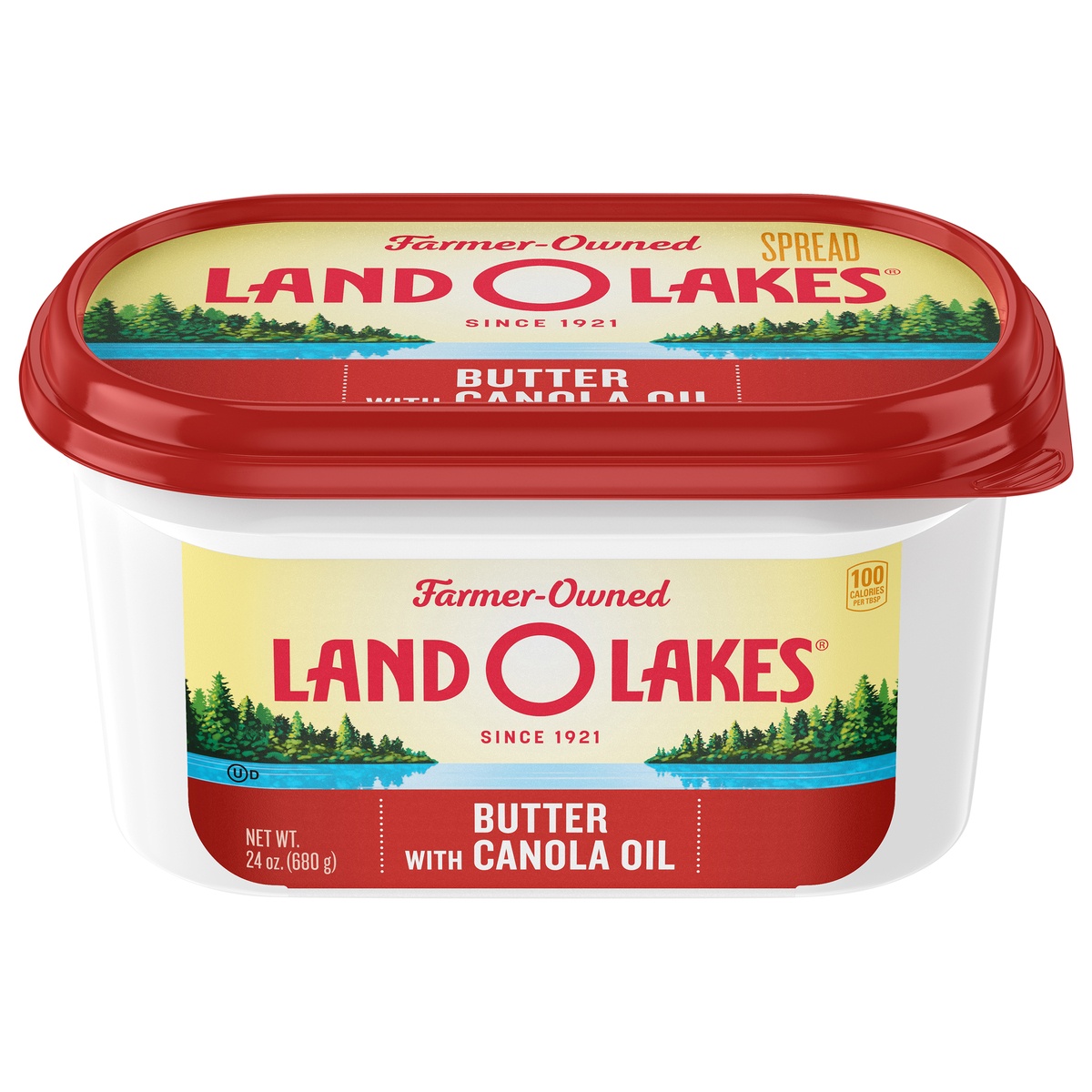slide 1 of 8, Land O'Lakes Butter With Canola Oil, 24 oz