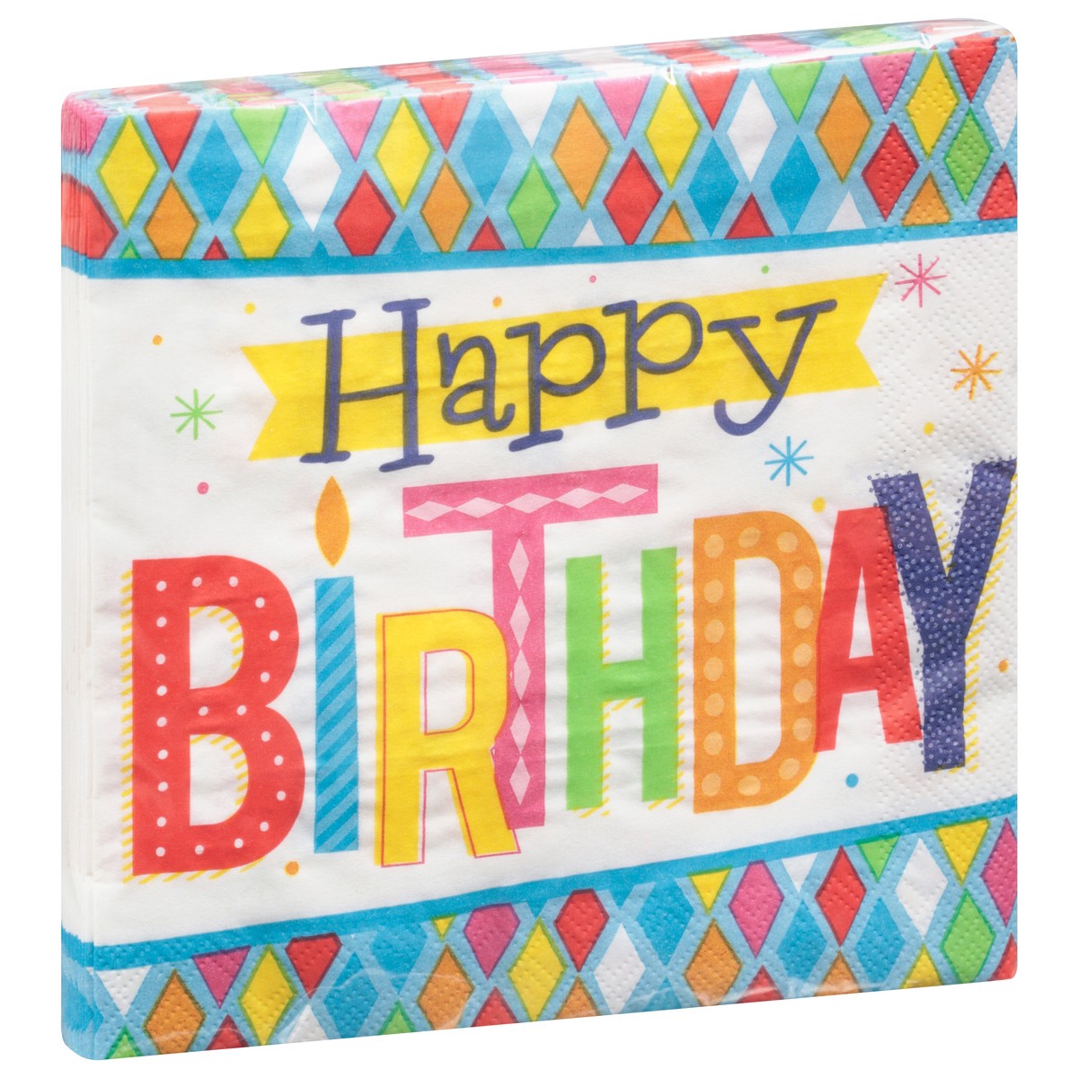 slide 2 of 9, Party Creations 2 Ply Bright Birthday Napkins 16 ea, 16 ct