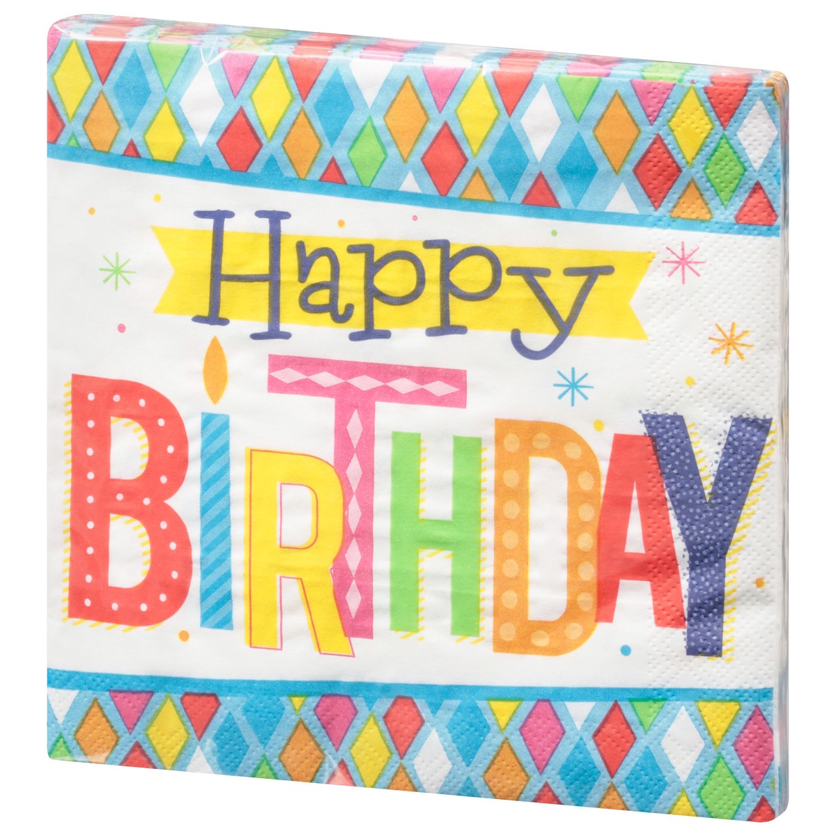 slide 6 of 9, Party Creations 2 Ply Bright Birthday Napkins 16 ea, 16 ct