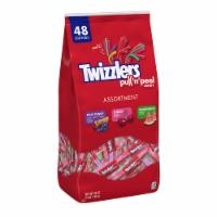 slide 1 of 1, Twizzlers Pull N Peel Snack Size Club Bag, 48 oz