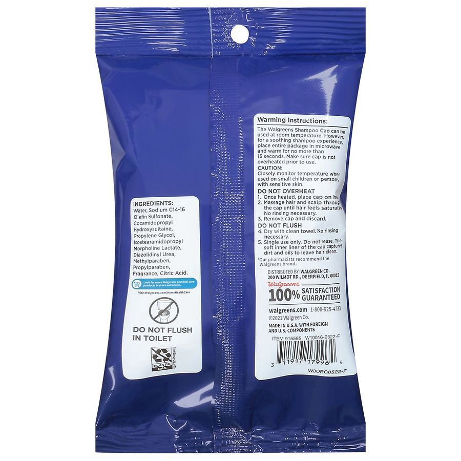 slide 2 of 3, Walgreens Rinse-Free Shampoo Cap, 1 ct