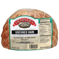 Hempler's Gluten Free Uncured Ham 3 lb