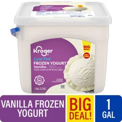 Kroger Deluxe Low Fat Vanilla Frozen Yogurt Pail