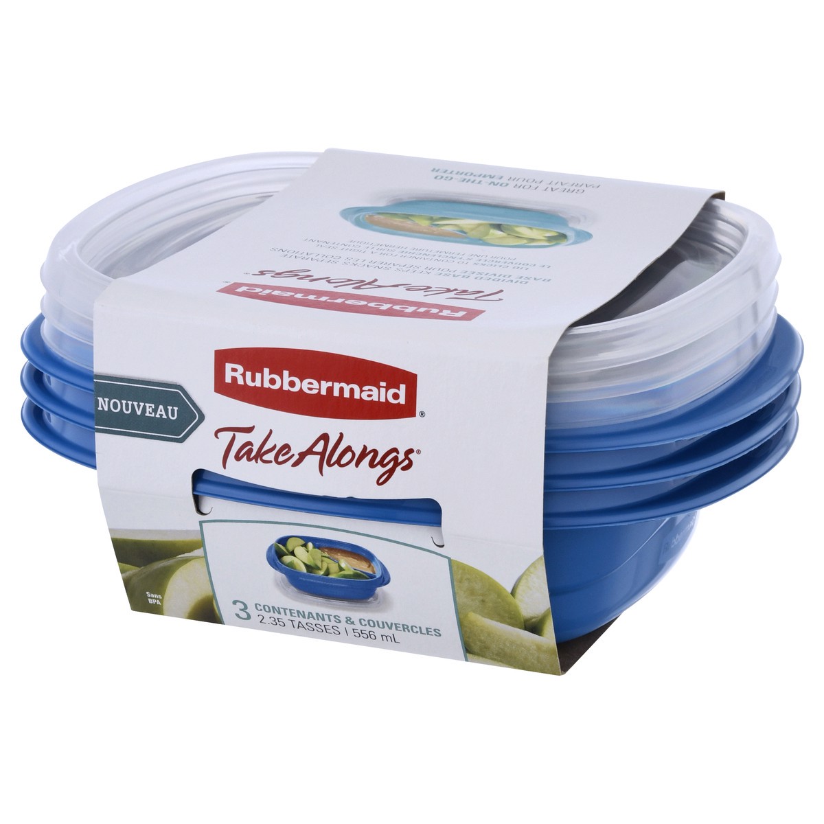 slide 3 of 9, Rubbermaid Take Alongs 2.35 Cups Containers & Lids 3 ea, 3 ct