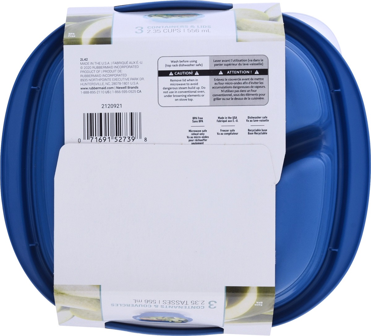 slide 4 of 9, Rubbermaid Take Alongs 2.35 Cups Containers & Lids 3 ea, 3 ct