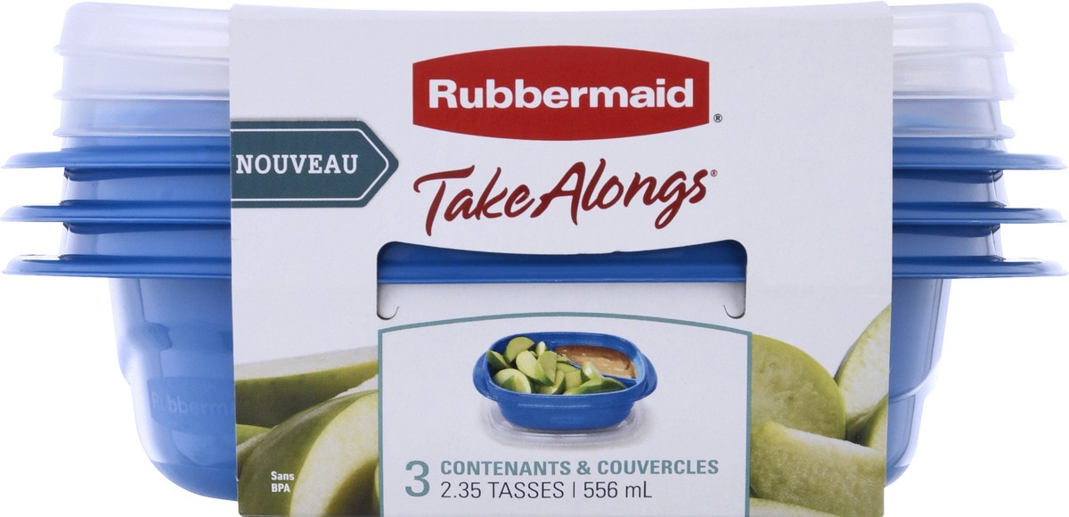 slide 5 of 9, Rubbermaid Take Alongs 2.35 Cups Containers & Lids 3 ea, 3 ct