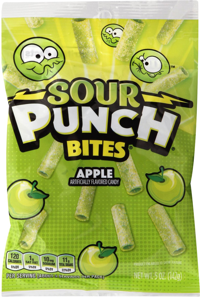 slide 7 of 8, Sour Punch Zappin Apple Bites Candy, 5 oz