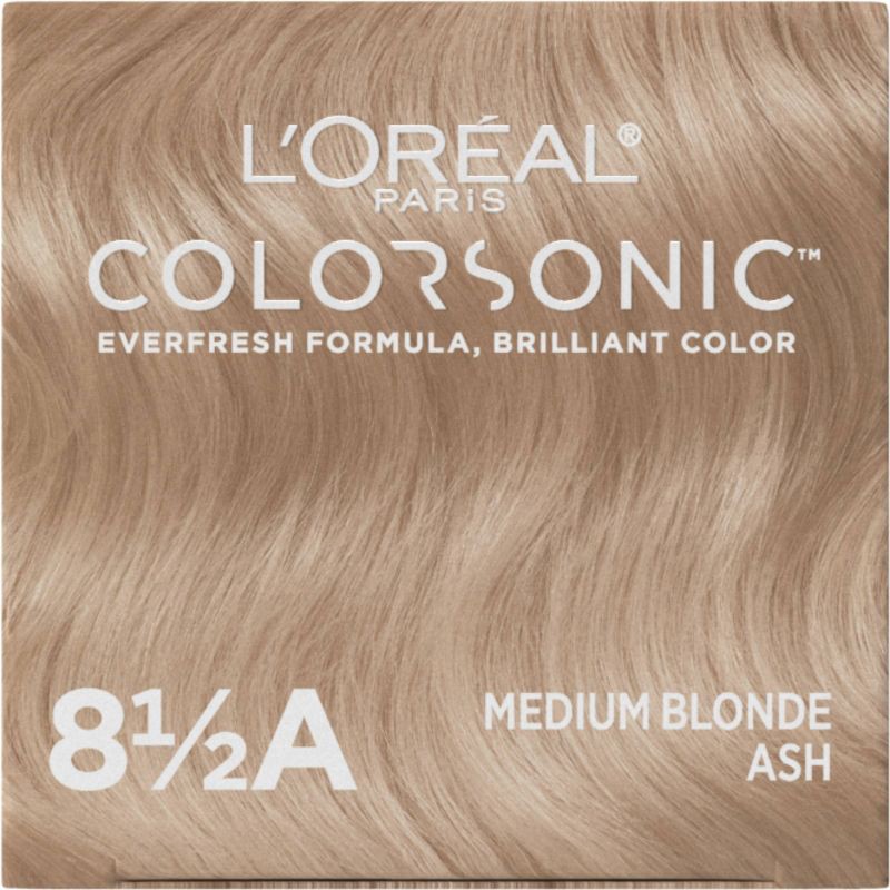 slide 8 of 9, L'Oreal Paris Colorsonic Ammonia Free Permanent Hair Color Cartridge - Medium Blonde Ash 8.5A, 1 ct