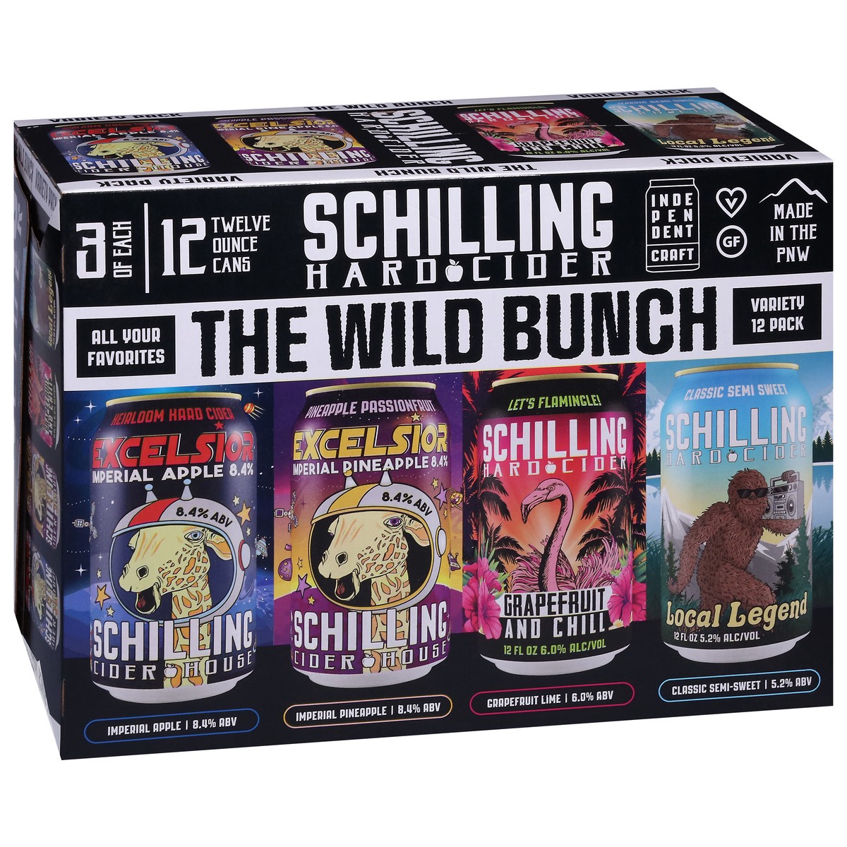 slide 8 of 9, Schilling Cider Hard Cider Variety Pack 12Pk, 12 ct; 12 oz