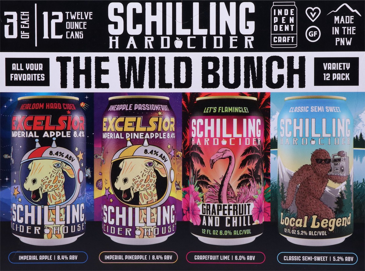 slide 4 of 9, Schilling Cider Hard Cider Variety Pack 12Pk, 12 ct; 12 oz