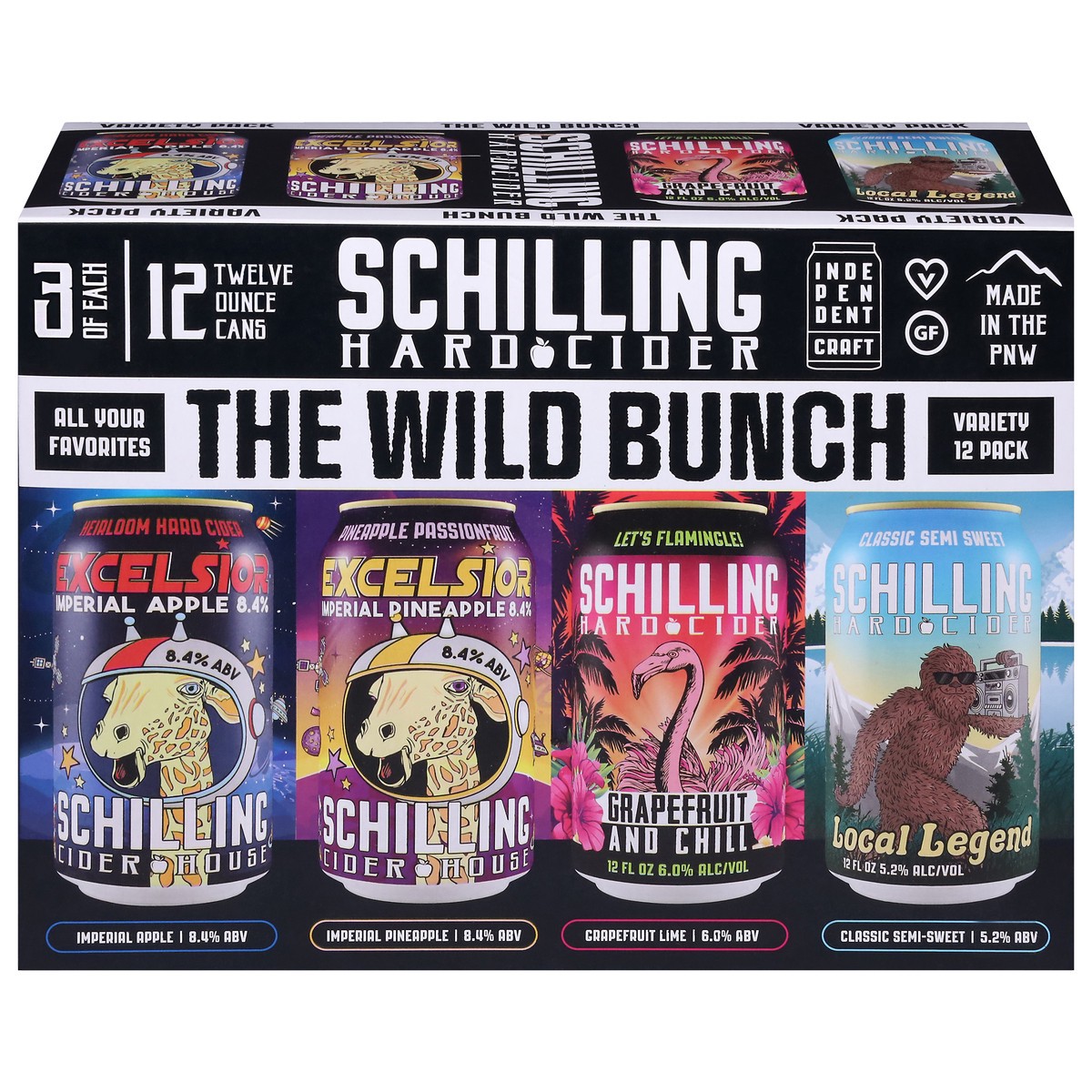 slide 1 of 9, Schilling Cider Hard Cider Variety Pack 12Pk, 12 ct; 12 oz