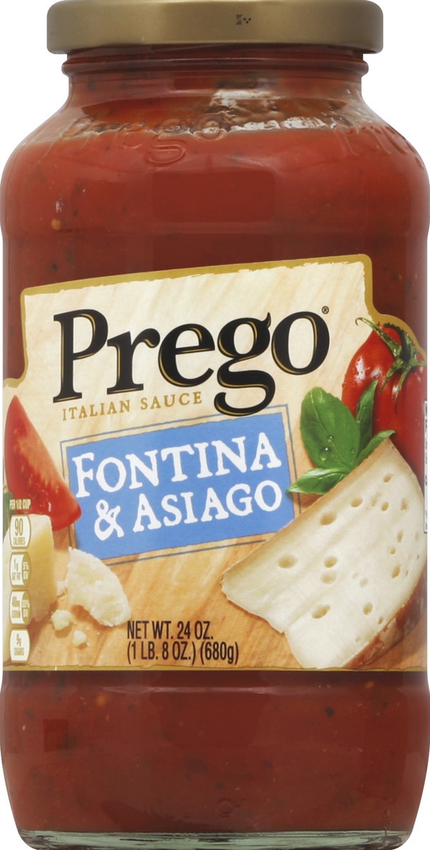 slide 2 of 2, Prego Fontina & Asiago Italian Sauce, 24 oz