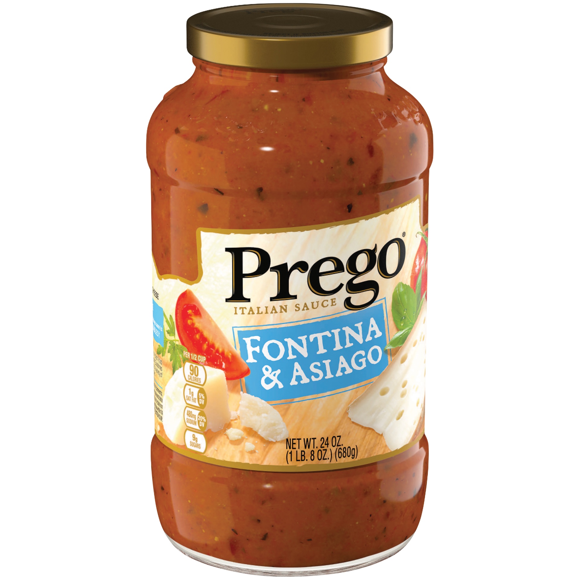 slide 1 of 2, Prego Fontina & Asiago Italian Sauce, 24 oz