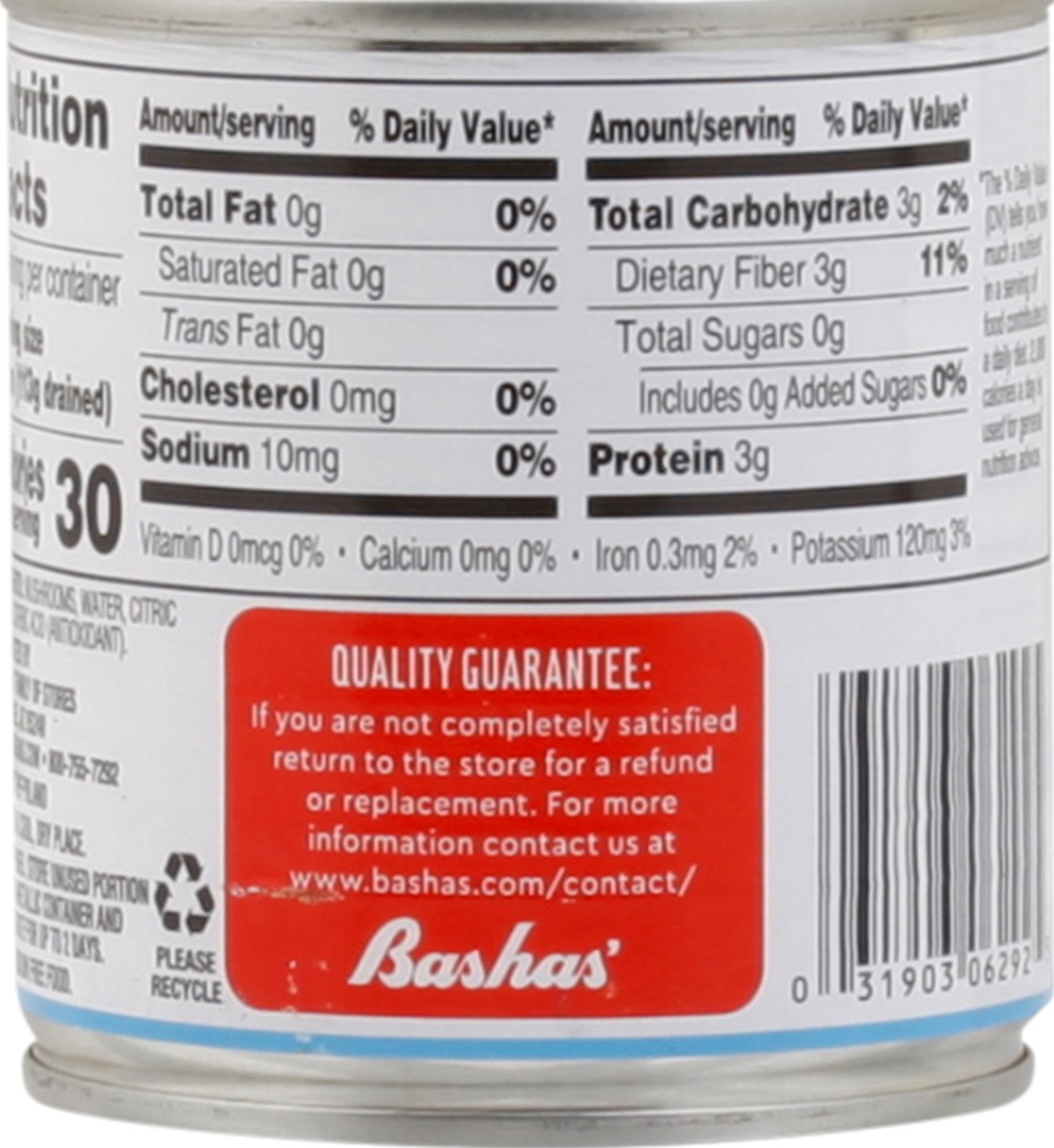 slide 4 of 13, Bashas Mshrms Pcs&stms No Salt, 4 oz