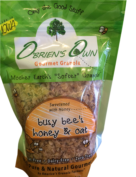 slide 1 of 1, O'Brien's Own Gourmet Busy Bee's Honey & Oat Granola, 12 oz