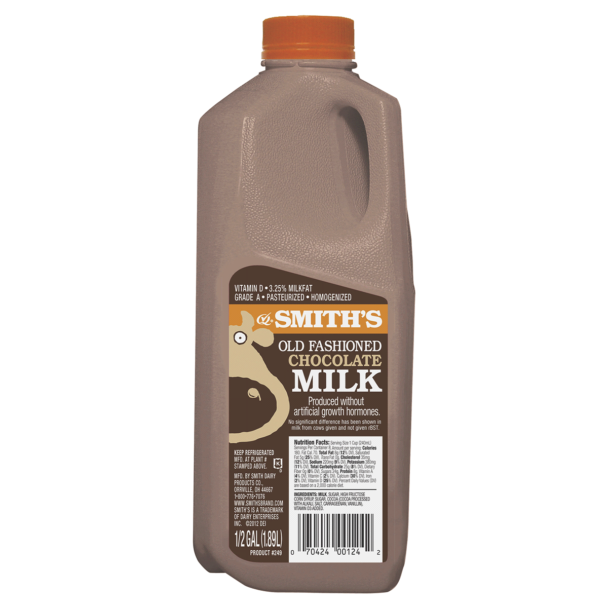 slide 1 of 1, Smith's Old Fashioned Chocolate Milk, 1/2 gal