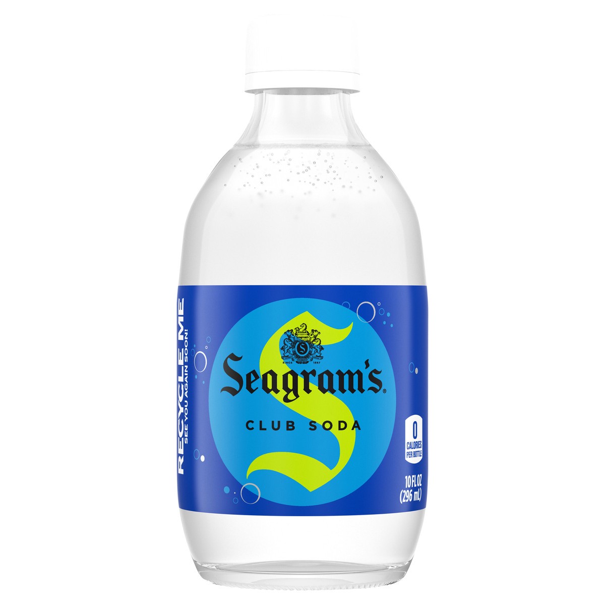 slide 9 of 9, Seagram's Seagrams Club Soda Glass Bottle- 10 fl oz, 60 oz