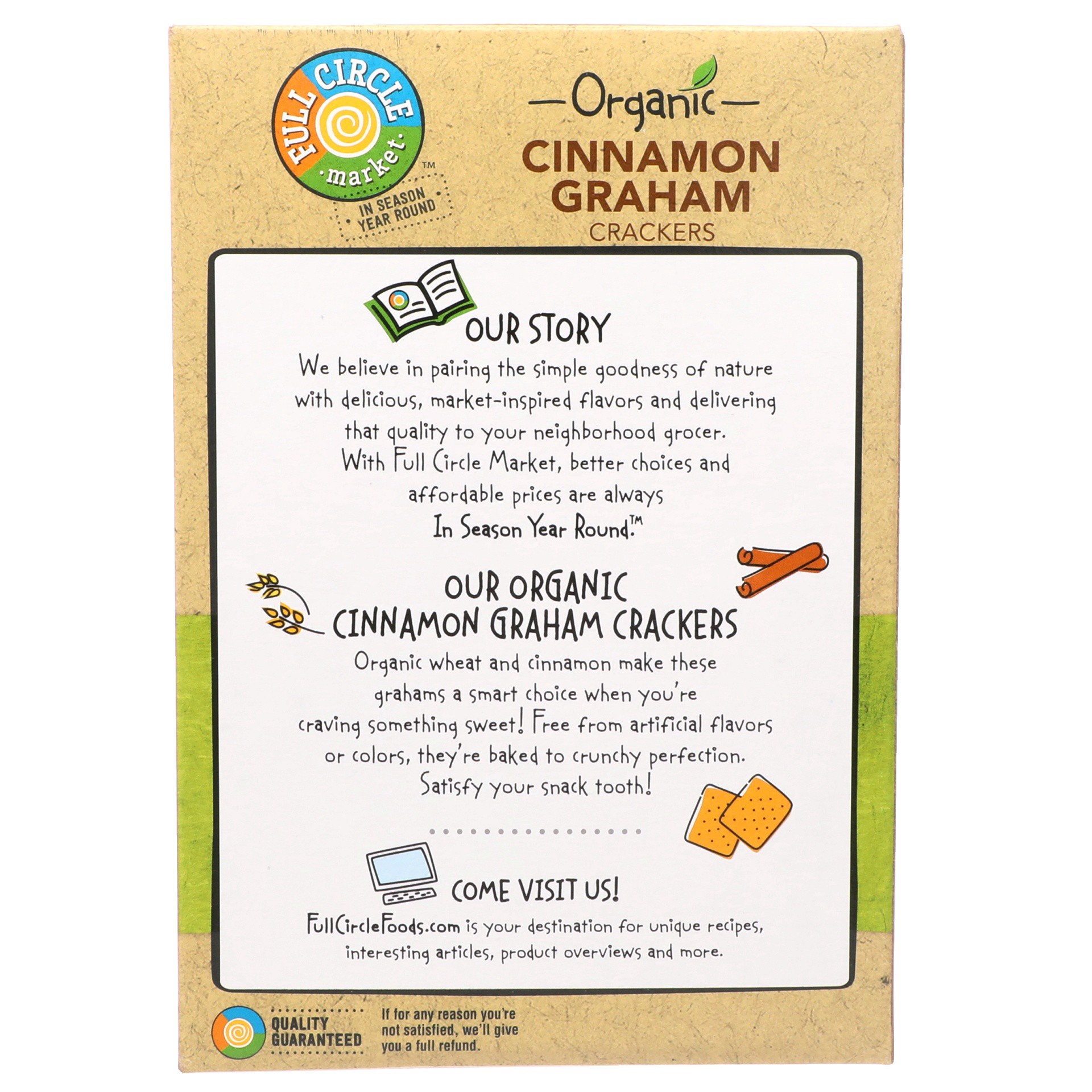 slide 3 of 6, Full Circle Market Organic Cinnamon Graham Crackers, 14.4 oz