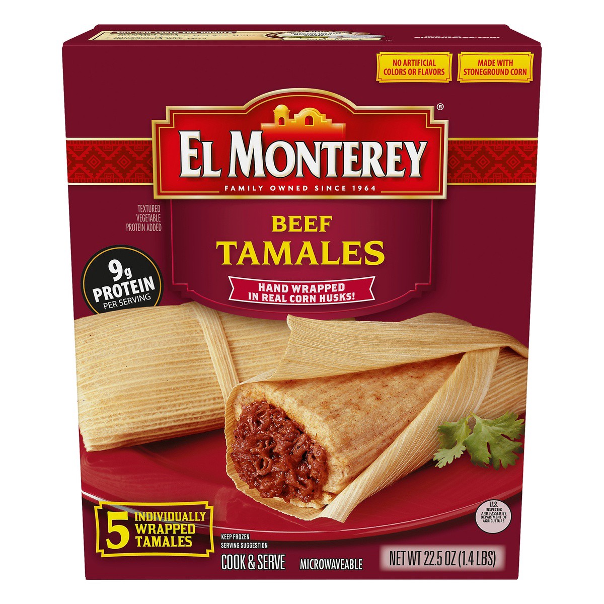 slide 1 of 9, El Monterey Tamales, 5 ct