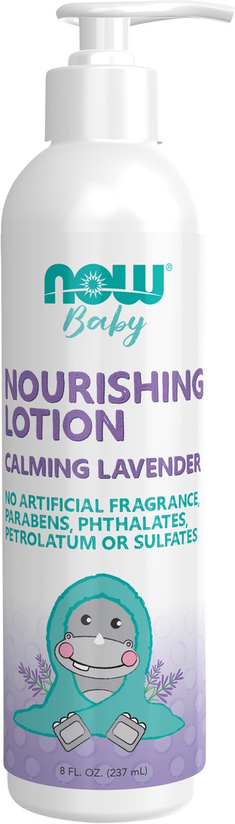 slide 3 of 7, NOW Nourishing Baby Lotion, Calming Lavender - 8 fl. oz., 8 fl oz
