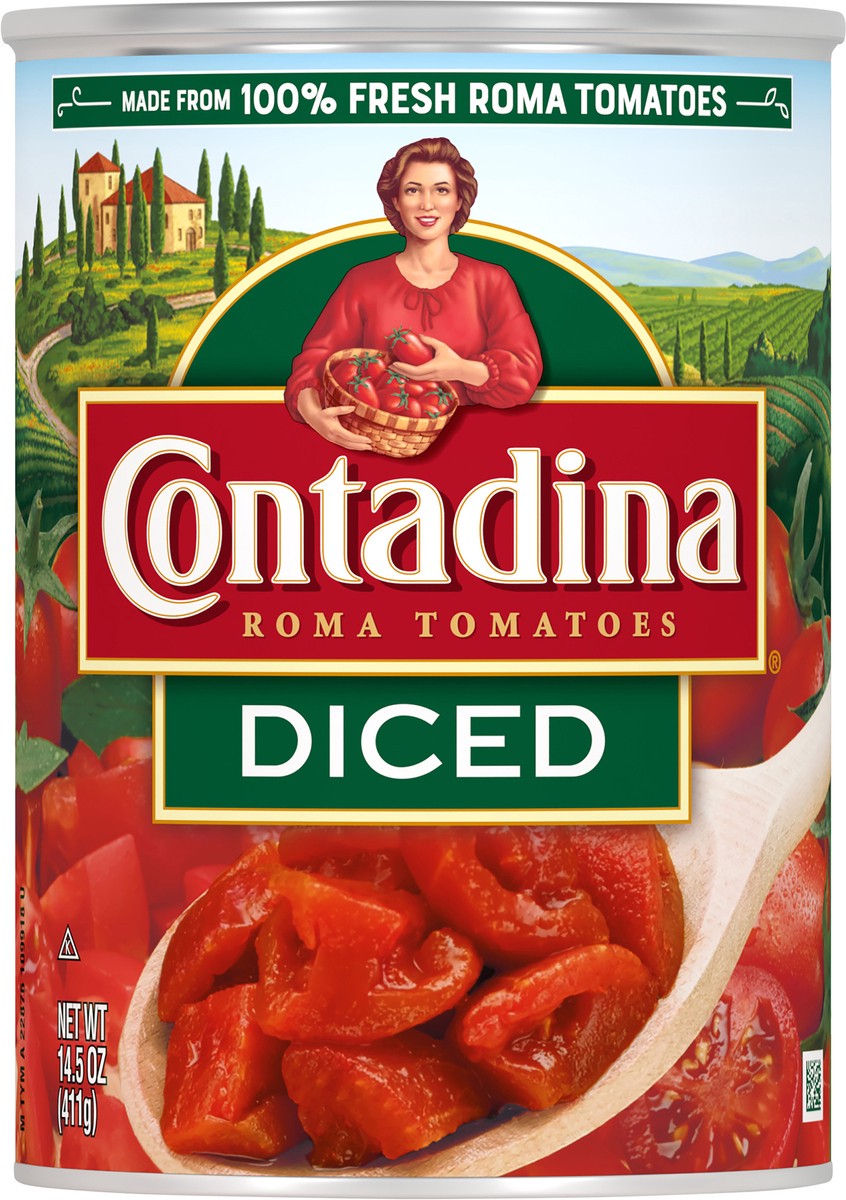 slide 4 of 7, Contadina Diced Roma Tomatoes 14.5 oz, 14.5 oz