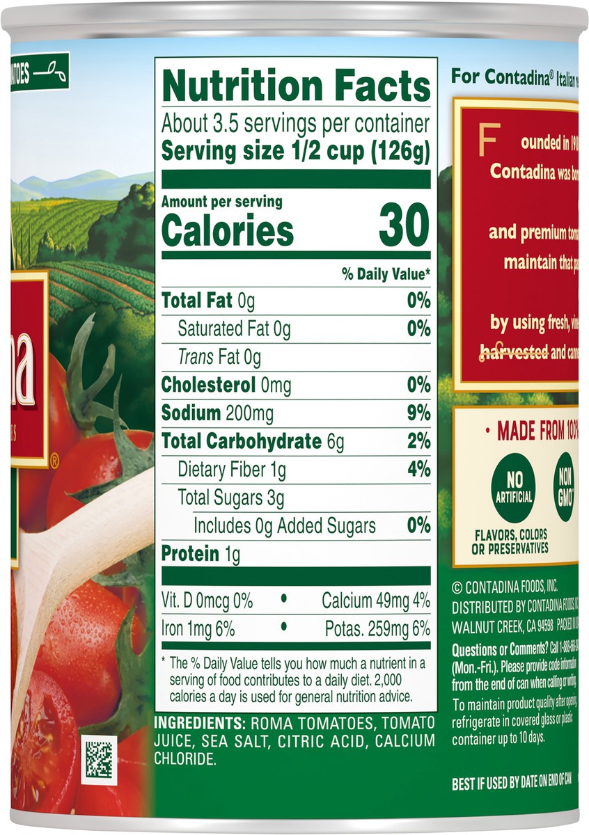 slide 6 of 7, Contadina Diced Roma Tomatoes 14.5 oz, 14.5 oz