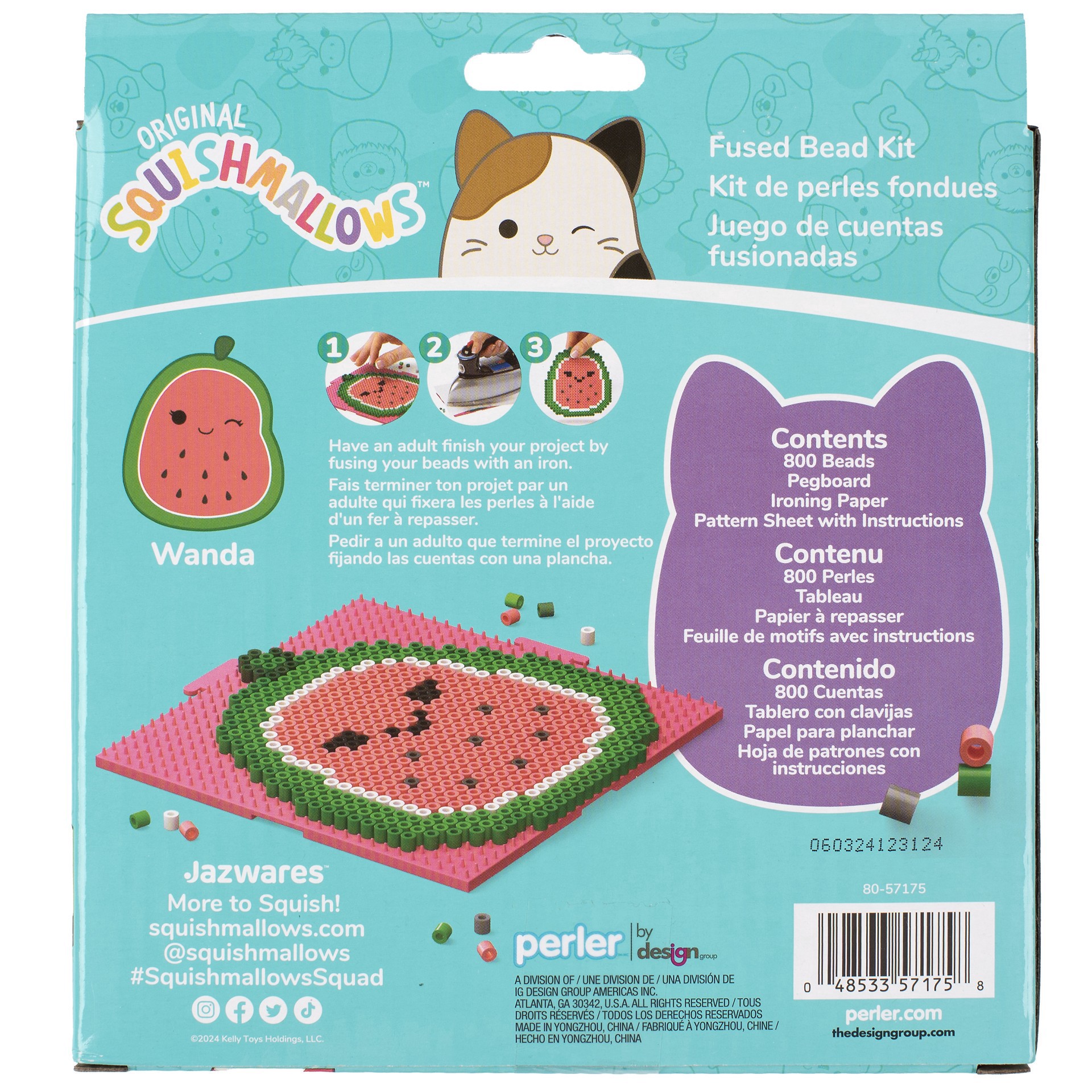 slide 2 of 7, Perler Squishmallows Wanda Fused Bead Kit, 1 ct