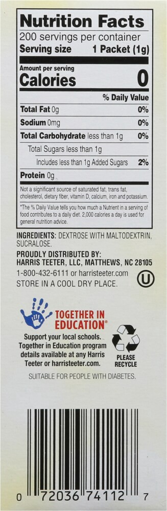 slide 2 of 4, Harris Teeter Sucralose Sweetner, 200 ct