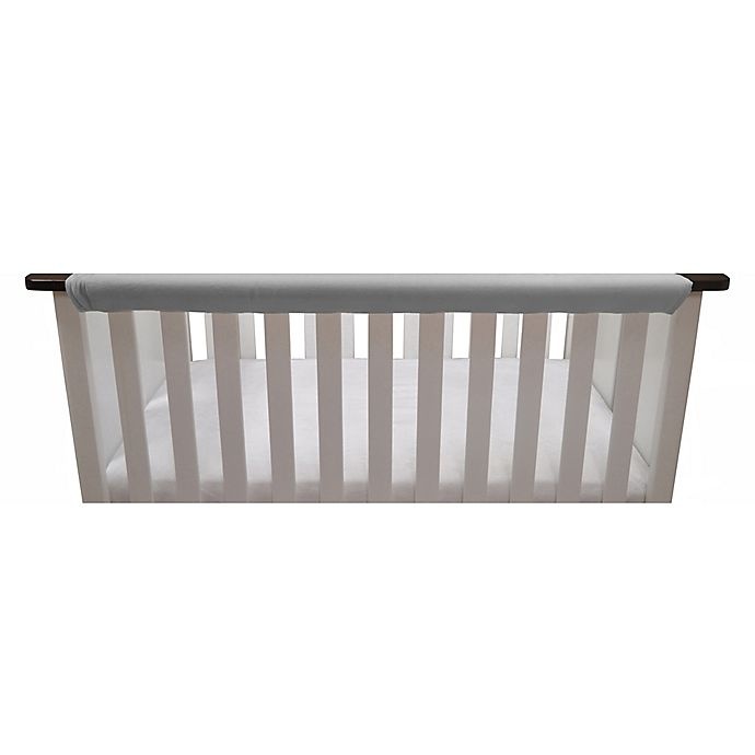 slide 4 of 9, Go Mama Go Designs Teething Guard for Crib - Yellow/Grey, 52 in x 12 in