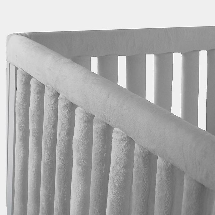 slide 5 of 9, Go Mama Go Designs Teething Guard for Crib - Yellow/Grey, 52 in x 12 in