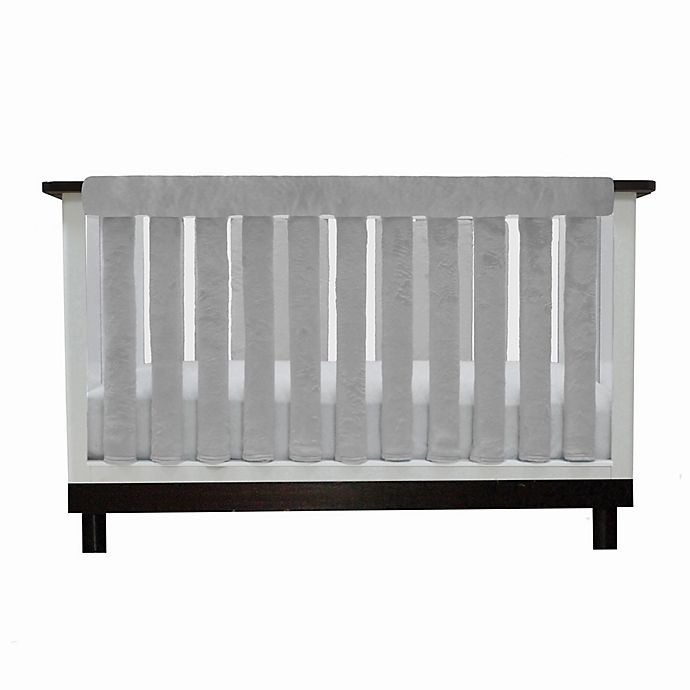 slide 7 of 9, Go Mama Go Designs Teething Guard for Crib - Yellow/Grey, 52 in x 12 in