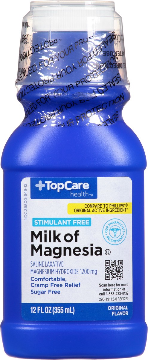 slide 6 of 9, TopCare Milk Of Magnesia, 12 fl oz