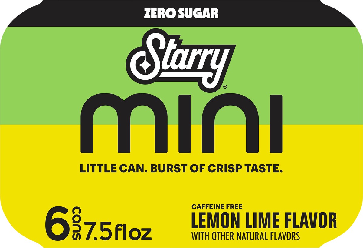 slide 3 of 11, Starry Zero Sugar Soda Lemon Lime , Paperboard - 6 ct, 6 ct