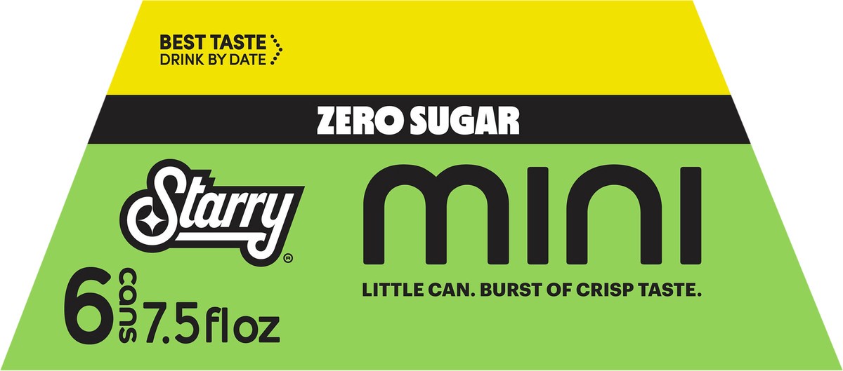 slide 10 of 11, Starry Zero Sugar Soda Lemon Lime , Paperboard - 6 ct, 6 ct