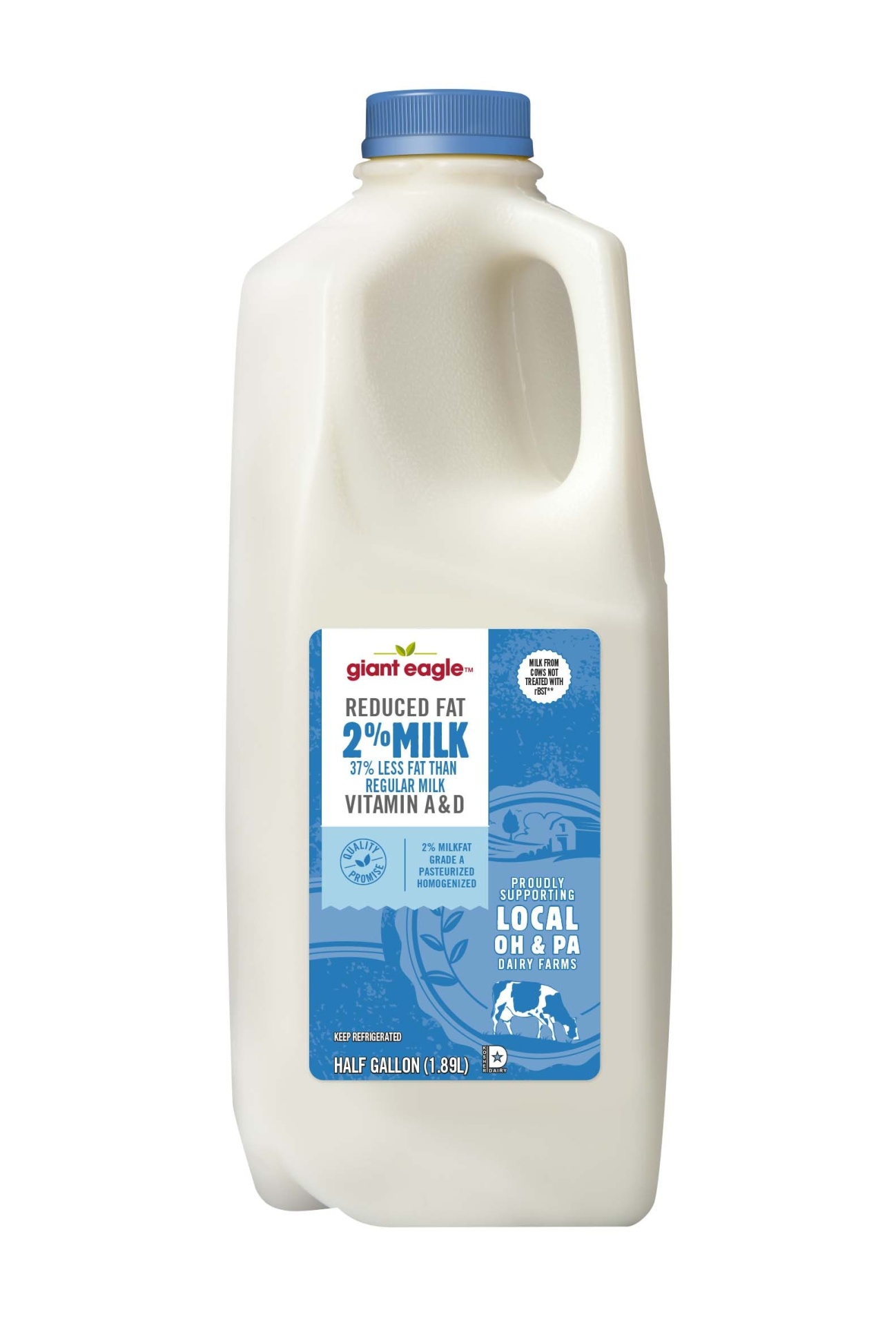 slide 1 of 1, Giant Eagle 2% Reduced Fat Milk, 64 oz