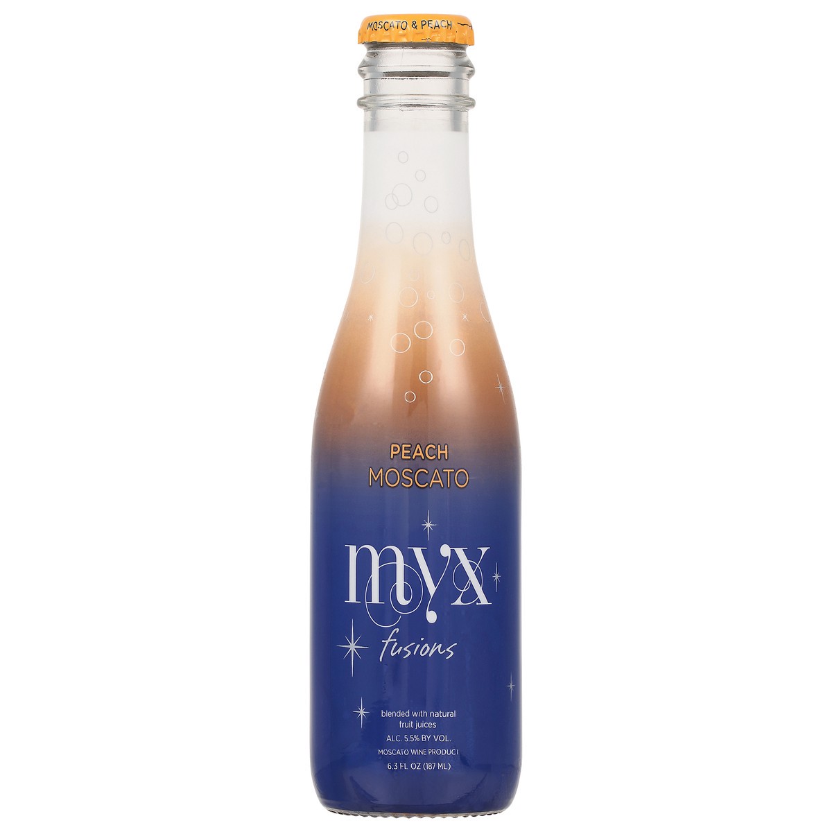 slide 1 of 9, MYX Fusions Fusions Peach Moscato 6.3 fl oz, 6.30 fl oz