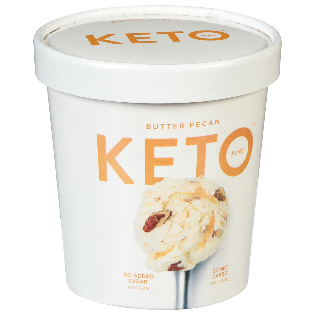 slide 7 of 9, Keto Pint Zero Added Sugar Butter Pecan Ice Cream 1 pt, 1 pint