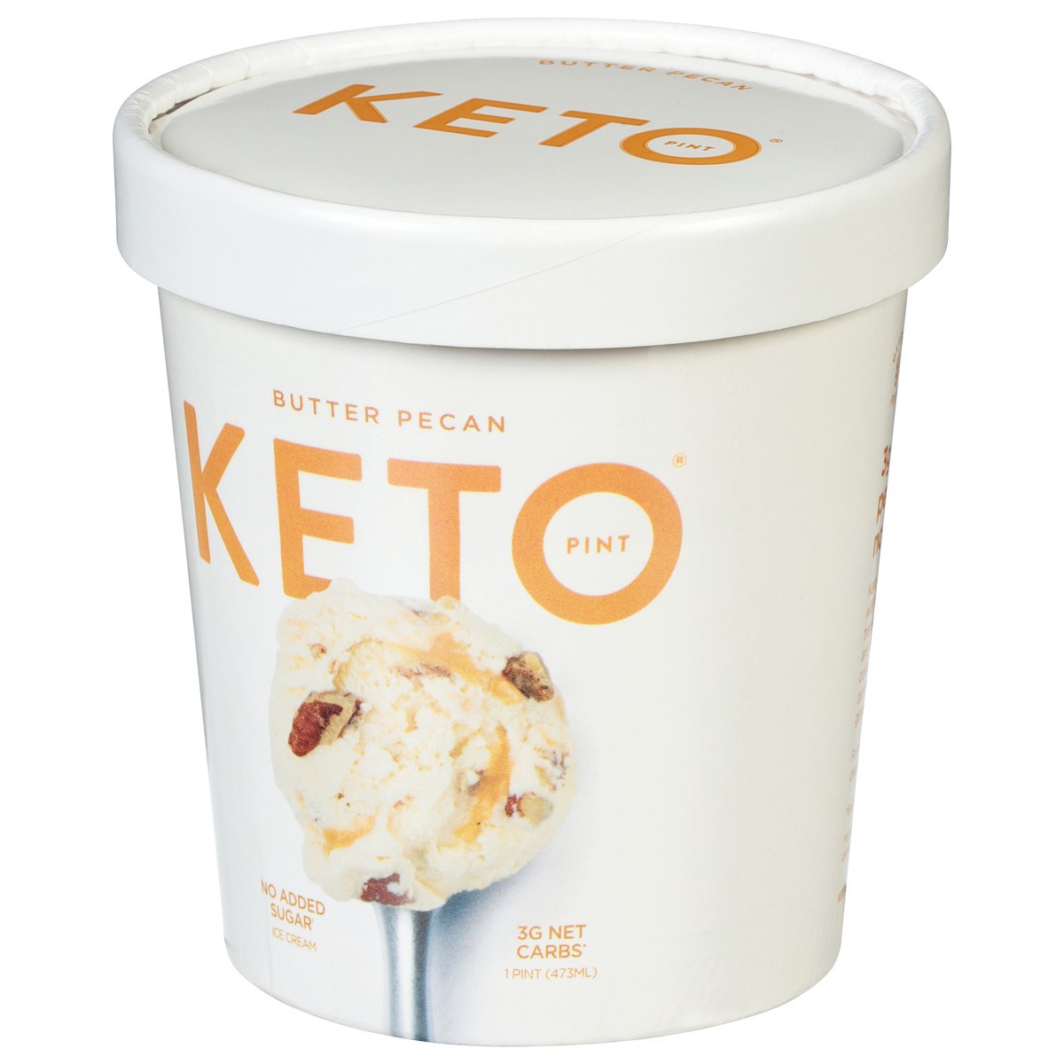 slide 8 of 9, Keto Pint Zero Added Sugar Butter Pecan Ice Cream 1 pt, 1 pint