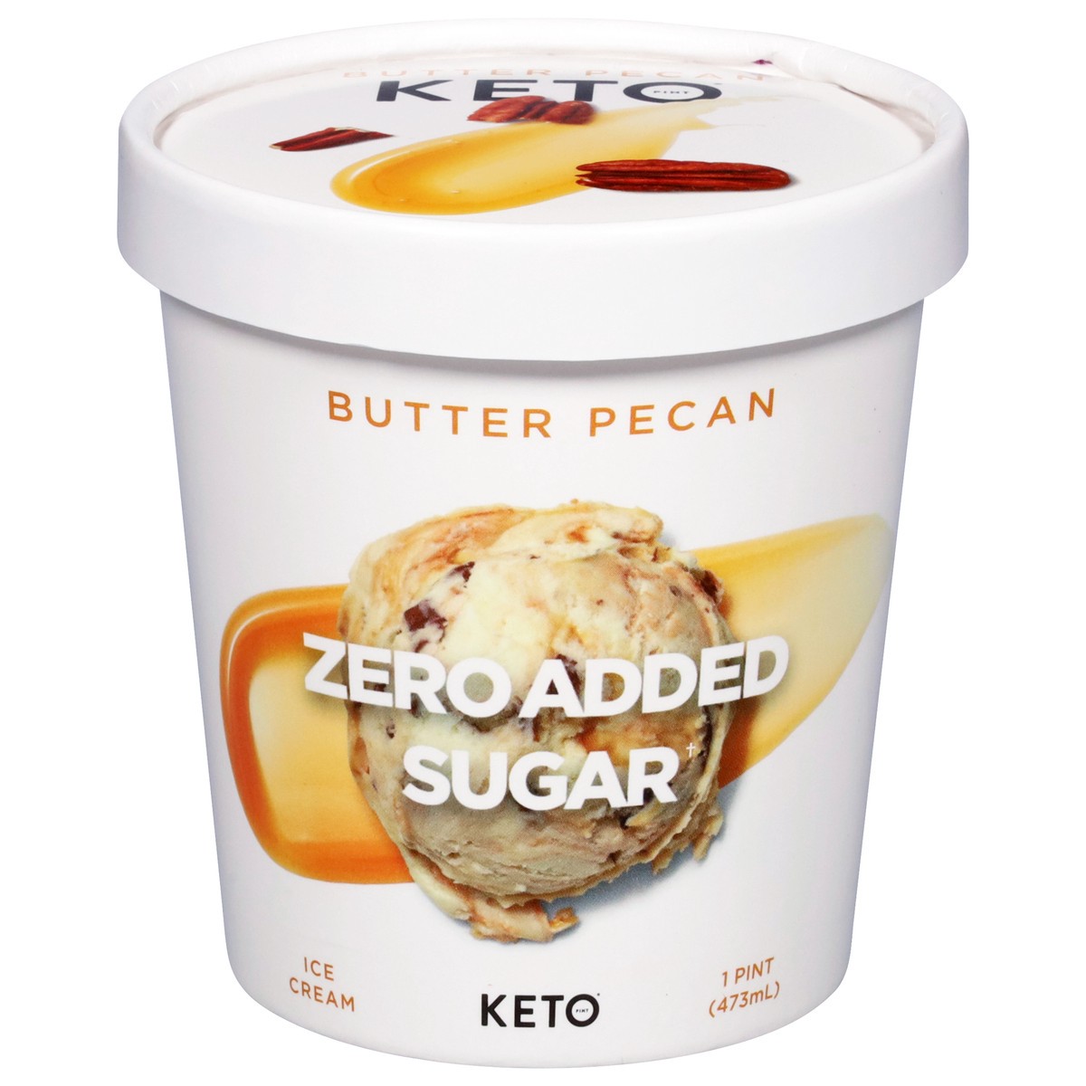 slide 1 of 9, Keto Pint Zero Added Sugar Butter Pecan Ice Cream 1 pt, 1 pint