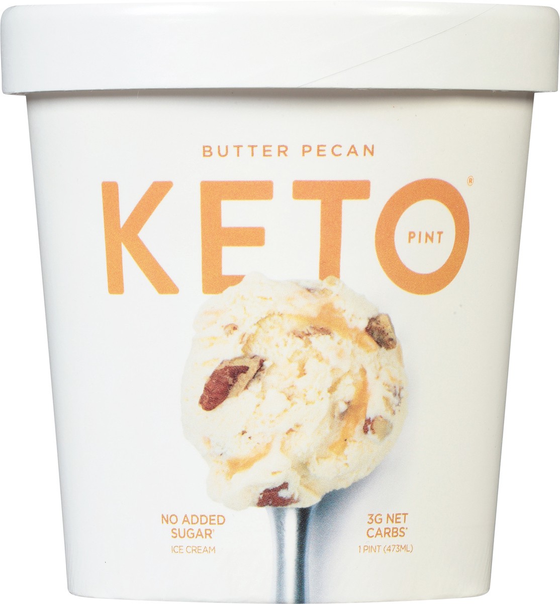 slide 2 of 9, Keto Pint Zero Added Sugar Butter Pecan Ice Cream 1 pt, 1 pint