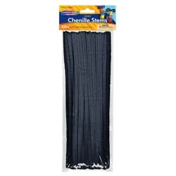 Creativity Street Jumbo Stems, Black, 12" x 6 mm