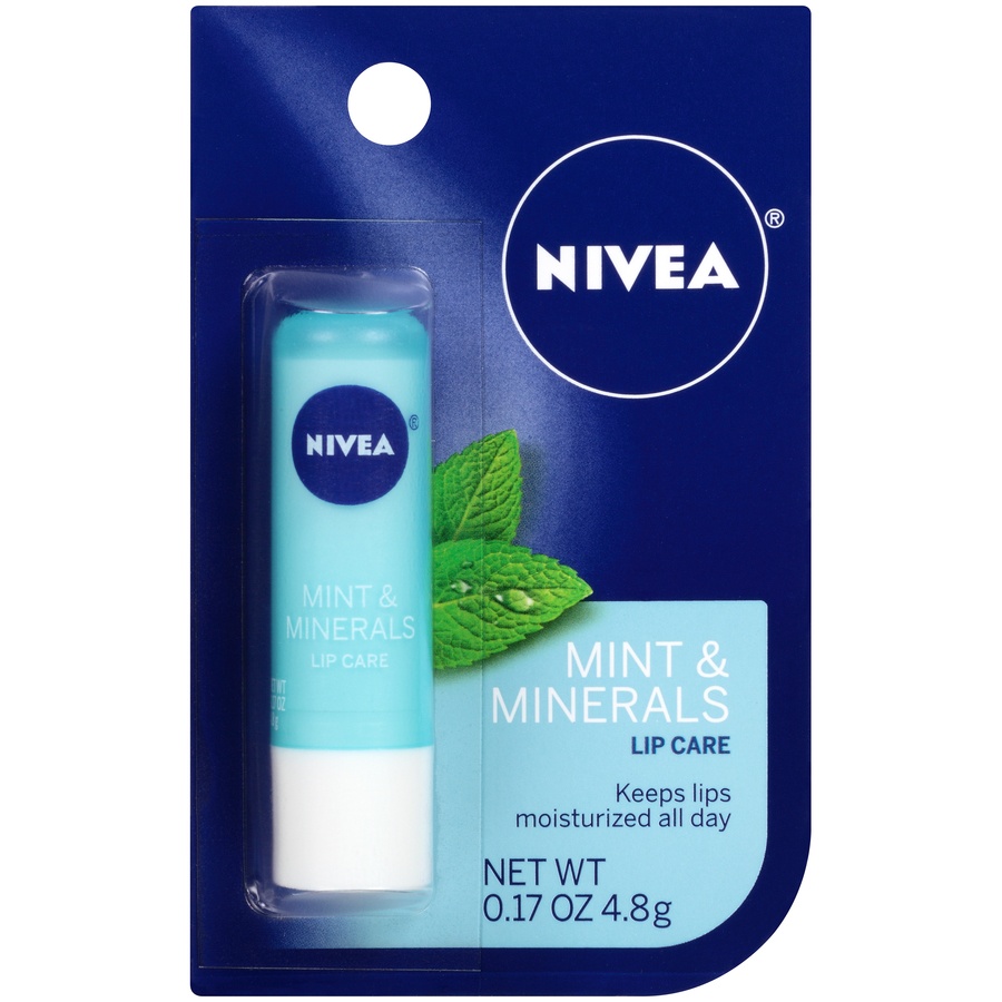 slide 1 of 5, Nivea Mint & Minerals Lip Care, 0.17 oz