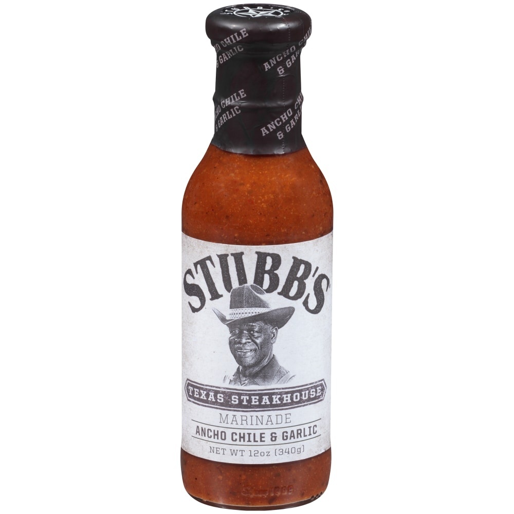 slide 1 of 1, Stubb's Ancho Chili & Garlic Texas Steakhouse Marinade, 12 oz