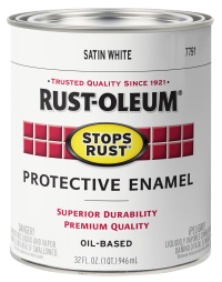 slide 23 of 25, Rust-Oleum Stops Rust Protective Enamel Paint - 7791502, Quart, Satin White, 1 qt