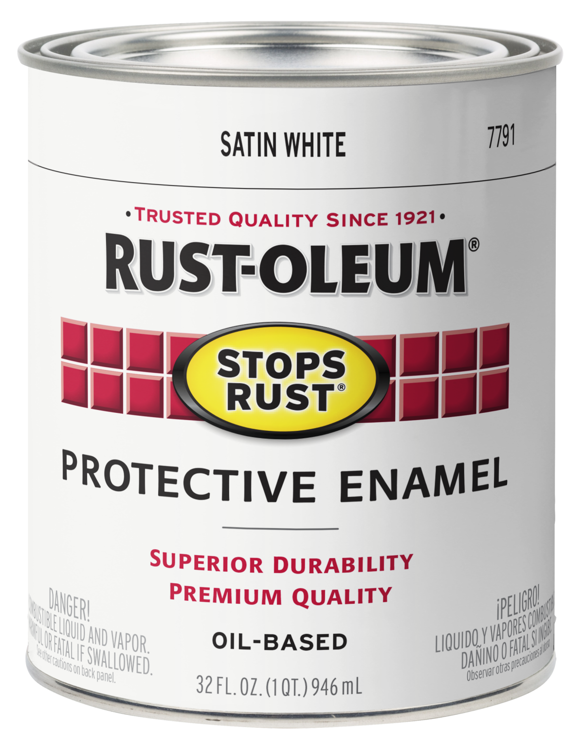 slide 5 of 25, Rust-Oleum Stops Rust Protective Enamel Paint - 7791502, Quart, Satin White, 1 qt