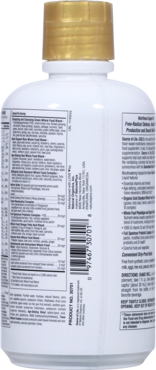 slide 6 of 12, Nature's Plus Source of Life Gold Liquid Delicious Tropical Fruit Multivitamin 30 fl oz, 30 fl oz