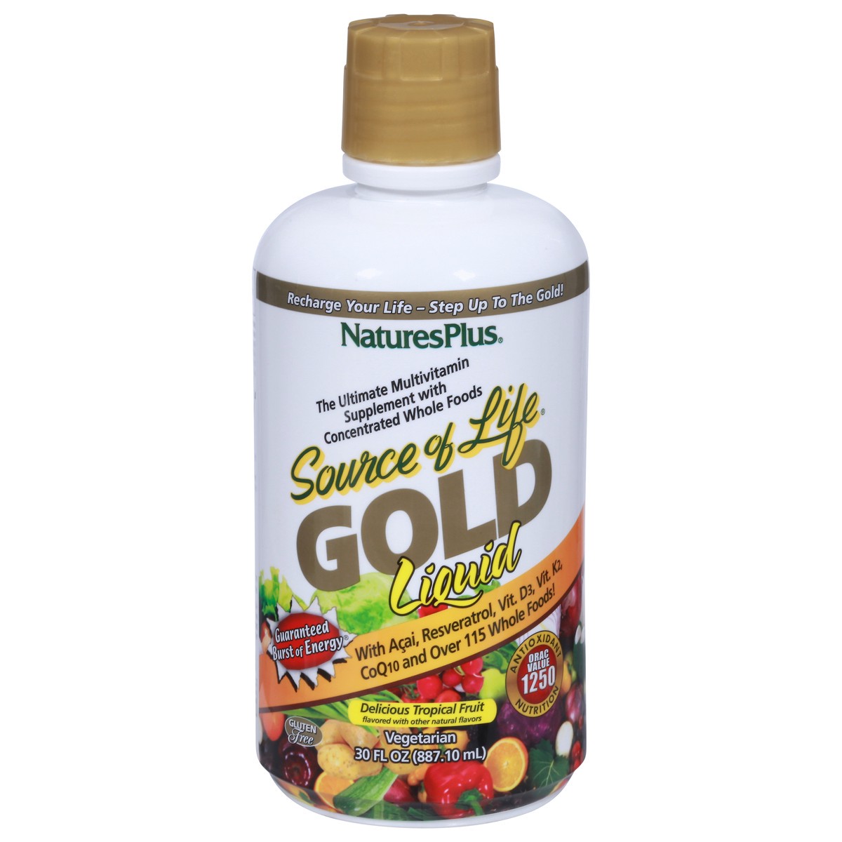 slide 1 of 12, Nature's Plus Source of Life Gold Liquid Delicious Tropical Fruit Multivitamin 30 fl oz, 30 fl oz