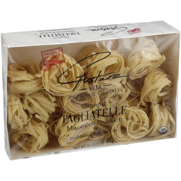 slide 1 of 1, Gustare Vita Organic Traditional Bronze Cut Macaroni Product, Tagliatelle, 16 oz