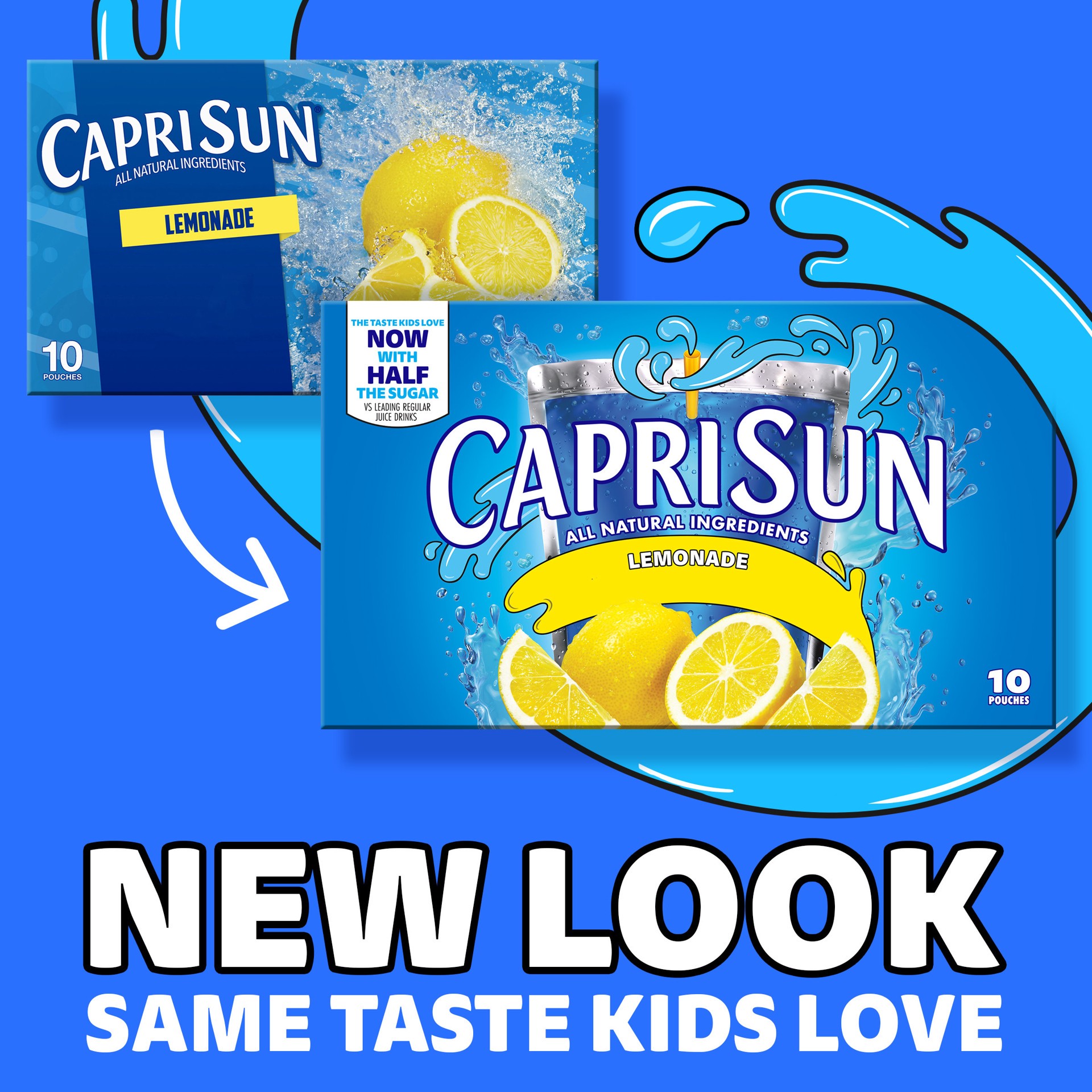 slide 3 of 5, Capri Sun Lemonade Juice Drink, 10 ct